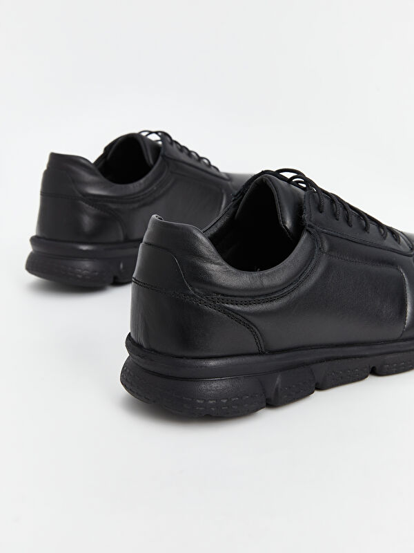 Bağcıklı Deri Görünümlü Erkek Klasik Ayakkabı - Görsel 6