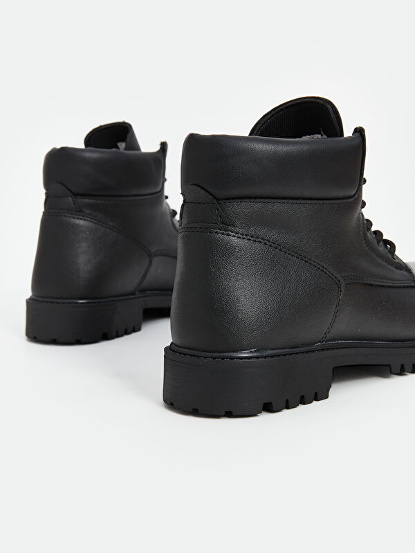 Bağcıklı Deri Görünümlü Erkek Bot - Görsel 6