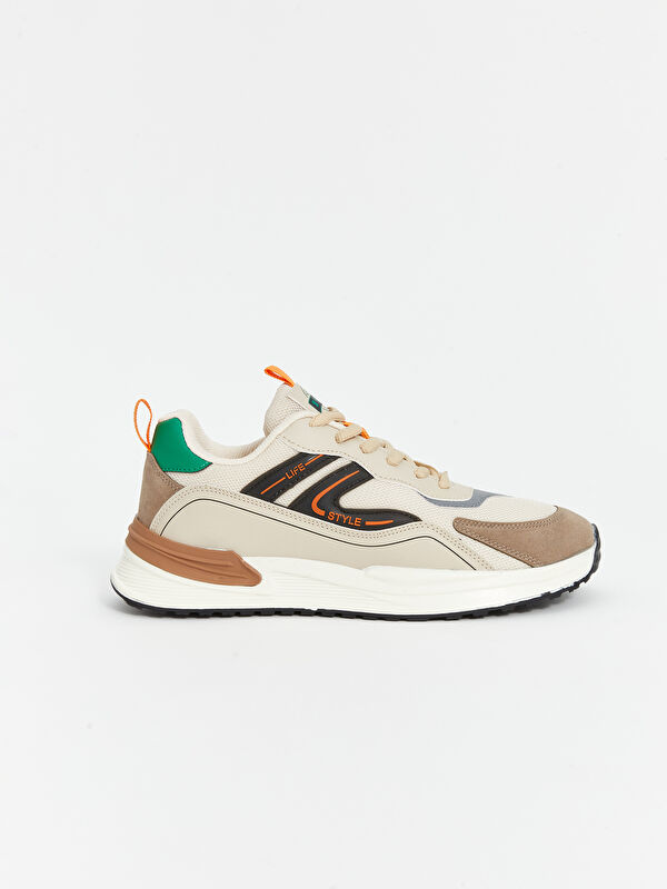 Renk Bloklu Bağcıklı Erkek Spor Ayakkabı - Görsel 3