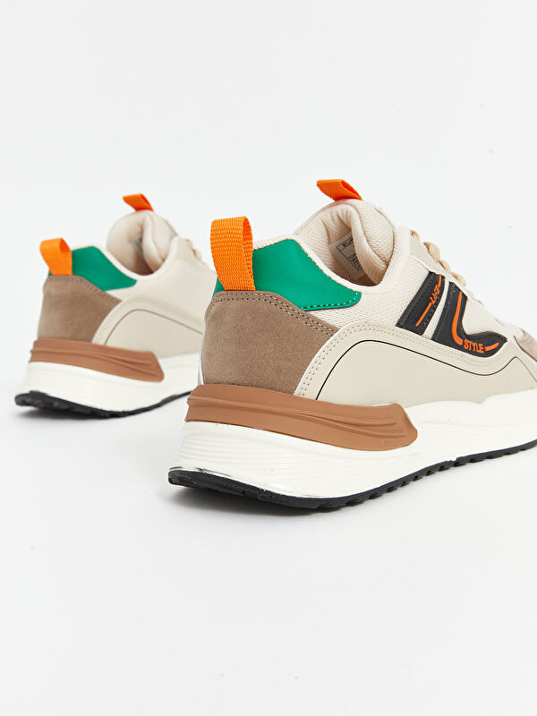 Renk Bloklu Bağcıklı Erkek Spor Ayakkabı - Görsel 6