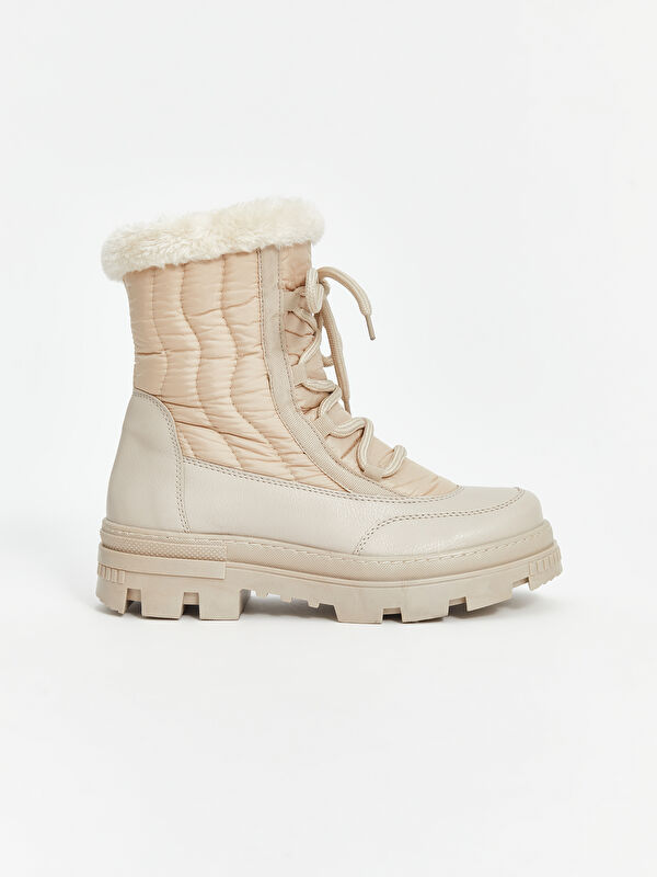 Bağcık ve Fermuarlı Kadın Kar Botu - Görsel 3