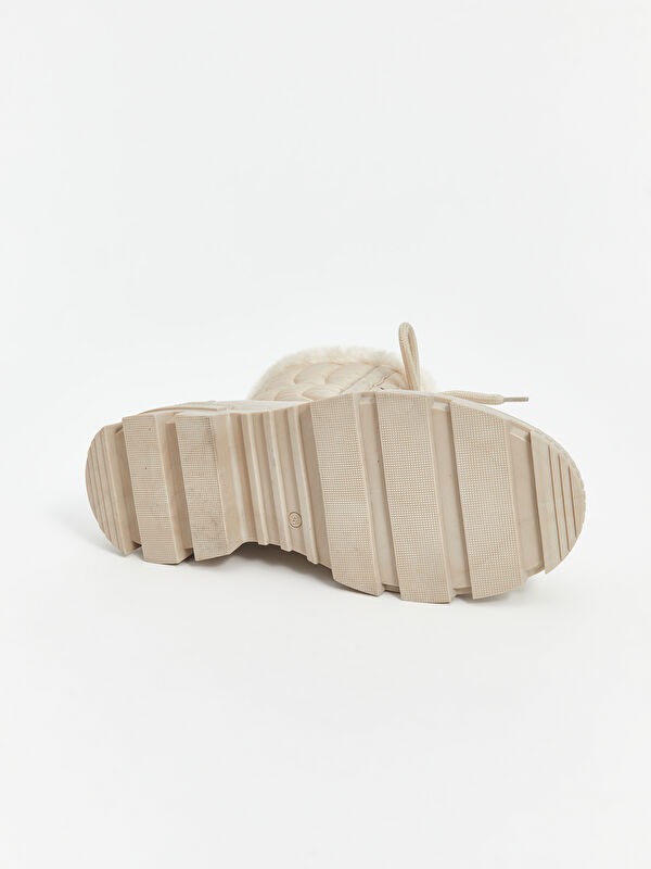 Bağcık ve Fermuarlı Kadın Kar Botu - Görsel 5