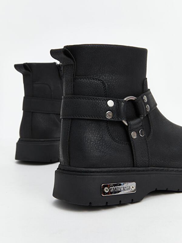 Deri Görünümlü Erkek Biker Bot - Görsel 6