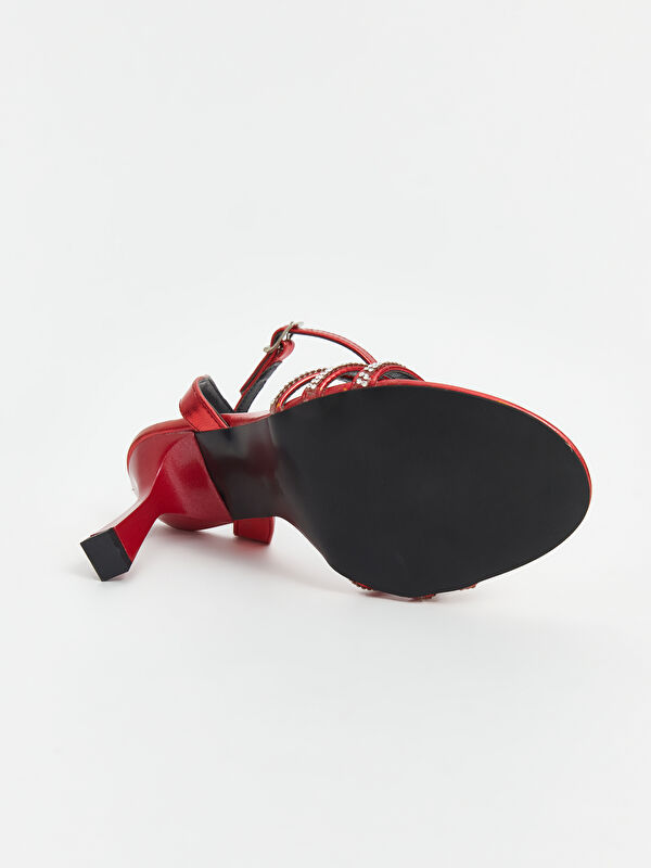 Taş Detaylı Kadın Topuklu Ayakkabı - Görsel 5