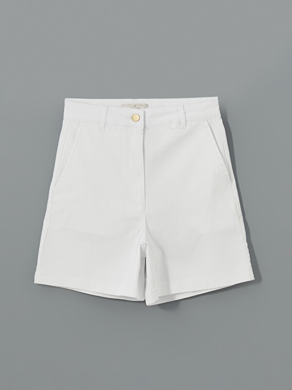 Natuvera Petite Standart Fit Gabardin Kadın Şort