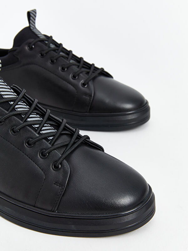 Hakiki Deri Bağcıklı Erkek Spor Ayakkabı - Görsel 4