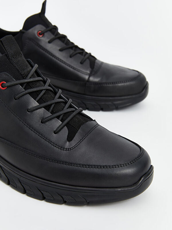 Hakiki Deri Bağcıklı Erkek Spor Ayakkabı - Görsel 4