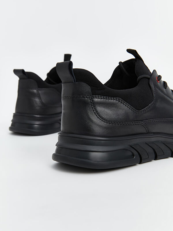 Hakiki Deri Bağcıklı Erkek Spor Ayakkabı - Görsel 5