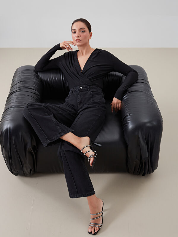 Çapraz Bantlı Taş Detaylı Kadın Topuklu Ayakkabı - Görsel 2