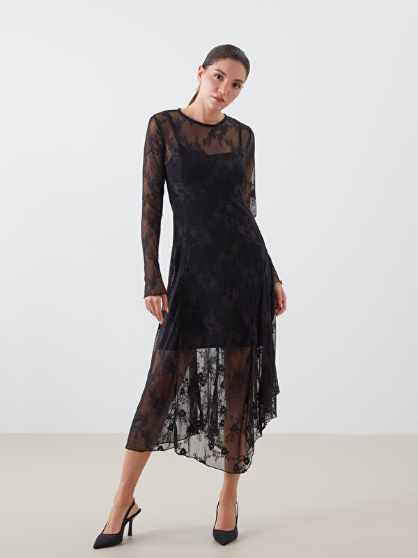 Sivri Burunlu Taş Detaylı Kadın Topuklu Ayakkabı - Görsel 3