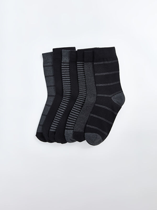 LCW ACCESSORIES Полосатые мужские носки до щиколотки, набор из 7 предметов
