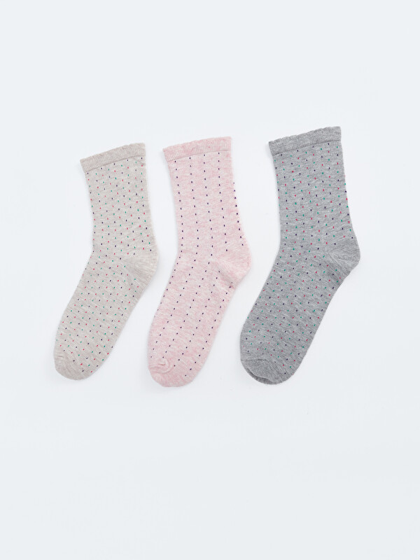 LCW DREAM Patterned Women's Ankle Socks 3-pack
