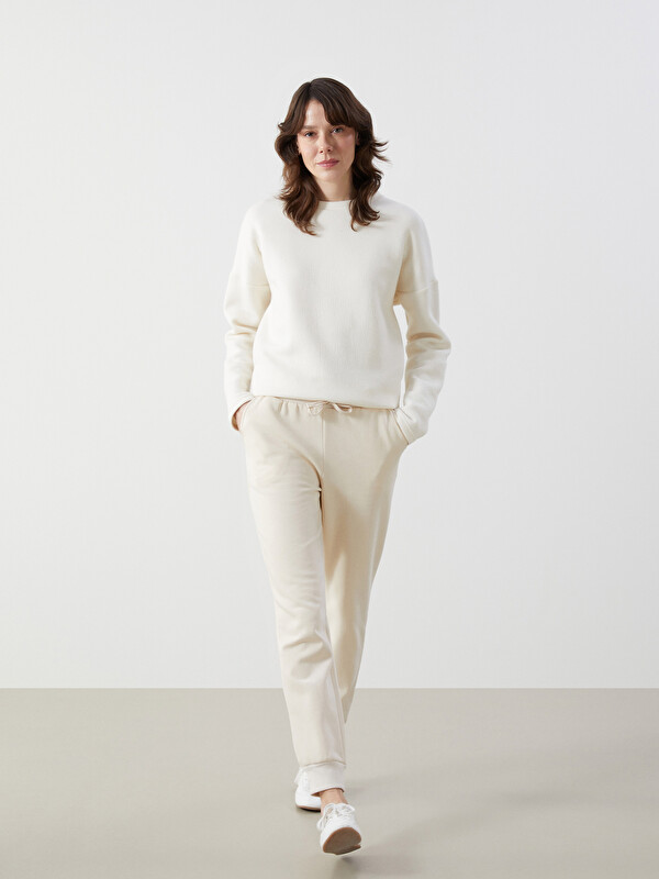 LCWAIKIKI Classic Pantalon de Survêtement Jogger Épais pour Femmes à Taille Élastiquée
