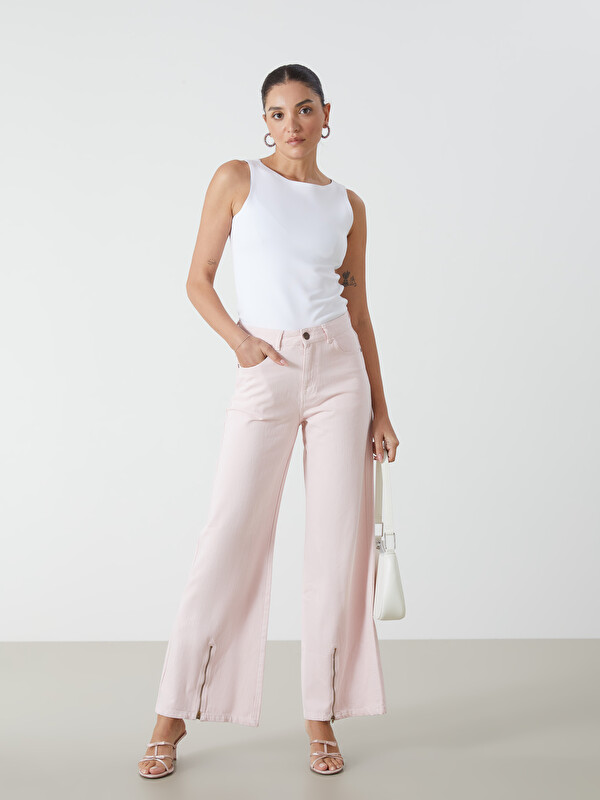 LCWAIKIKI Classic Pantalon Large à Coupe Régulière pour Femmes