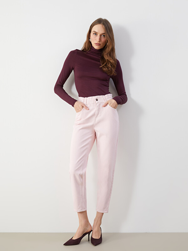 LCWAIKIKI Classic Pantalon en Sergé à Taille Élastiquée pour Femmes