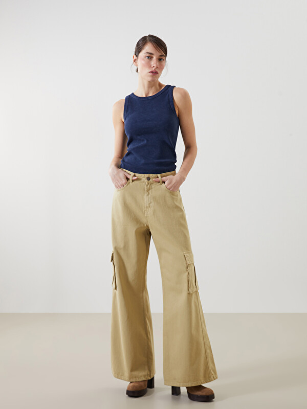 LCWAIKIKI Classic Pantalon Cargo Régulier pour Femmes