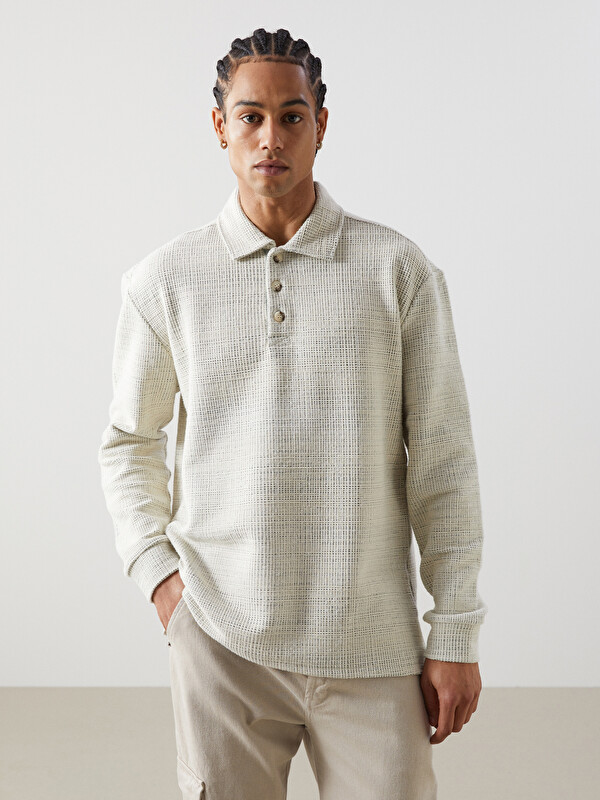 XSIDE Polo Yaka Uzun Kollu Erkek Sweatshirt