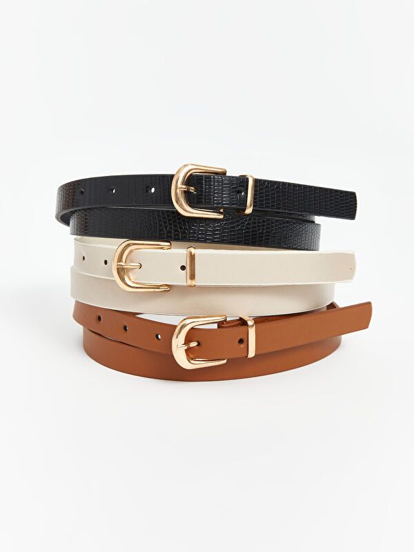 LCW ACCESSORIES Ремень из искусственной кожи для женщин, комплект из 3-х штук