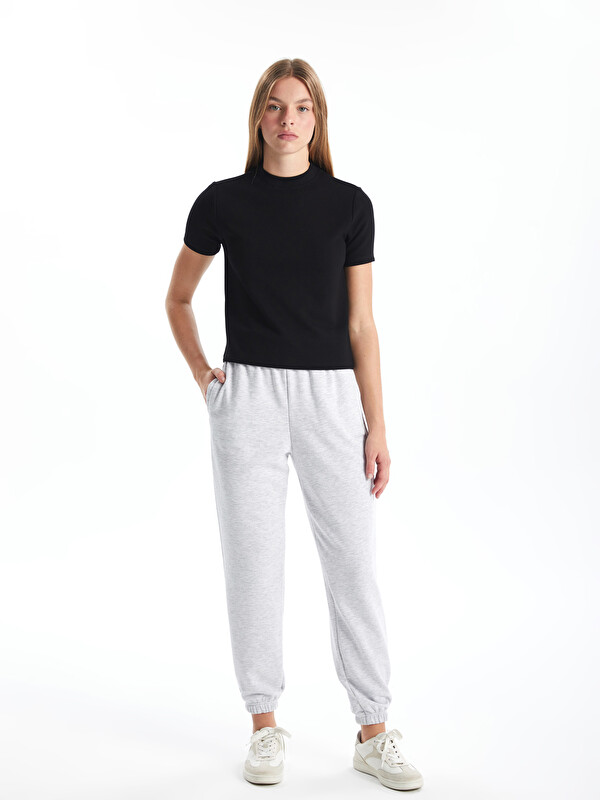 LCW Vision Pantalon de survêtement épais jogger à taille élastique pour femme