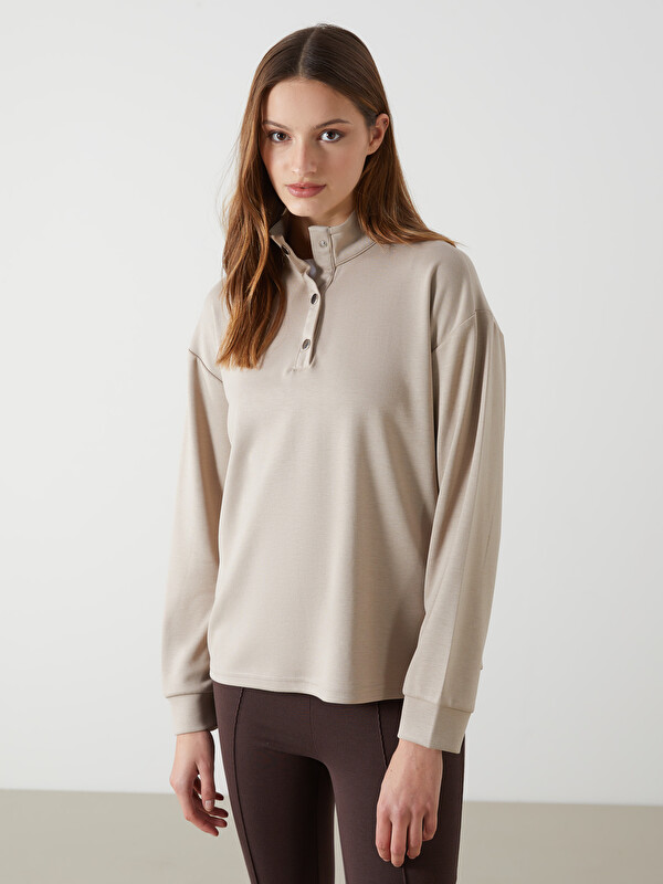 LCW Comfort Dik Yaka Kadın Sweatshirt