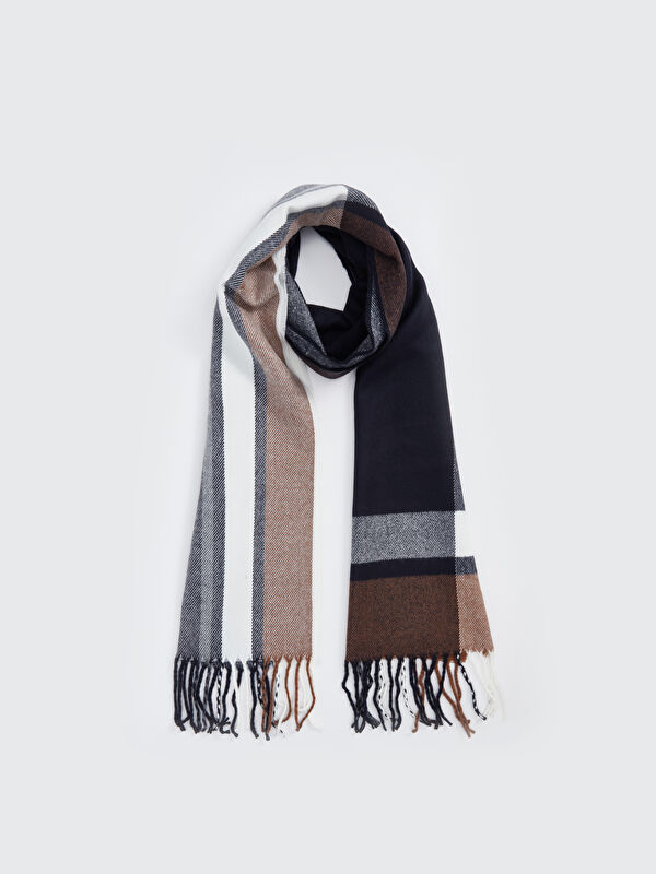 LCW ACCESSORIES Color Block Tasseled Men's Scarf