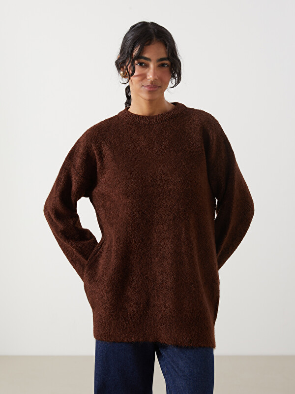 LCW Modest Bisiklet Yaka Kadın Triko Tunik