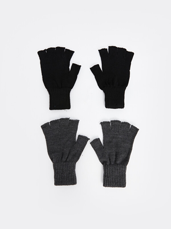 LCW ACCESSORIES Erkek Parmaksız Eldiven 2'li