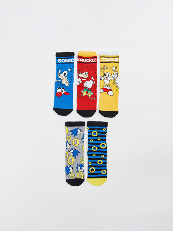 LCW Kids Sonic Desenli Erkek Çocuk Soket Çorap 5'li
