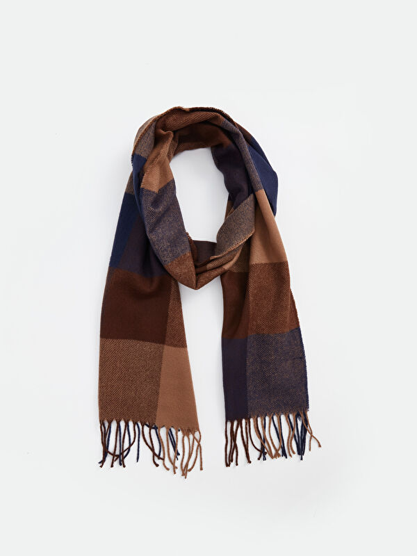 LCW ACCESSORIES Ekose Desenli Saçaklı Erkek Atkı