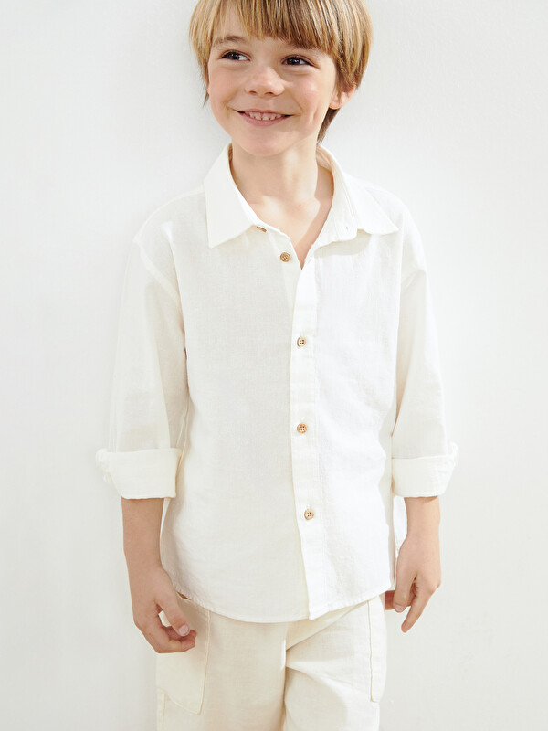 LCW Kids Long Sleeve Basic Boy Shirt