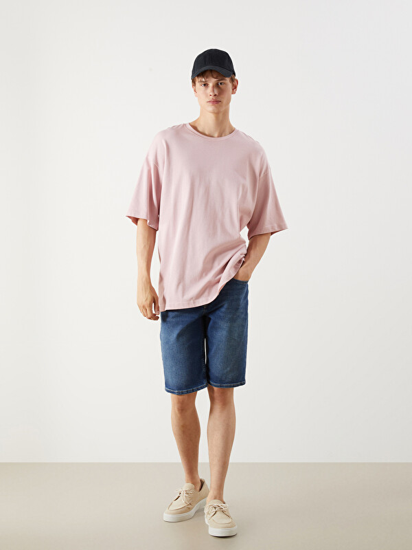 LCW Jeans Short en Jean pour Hommes Coupe Régulière