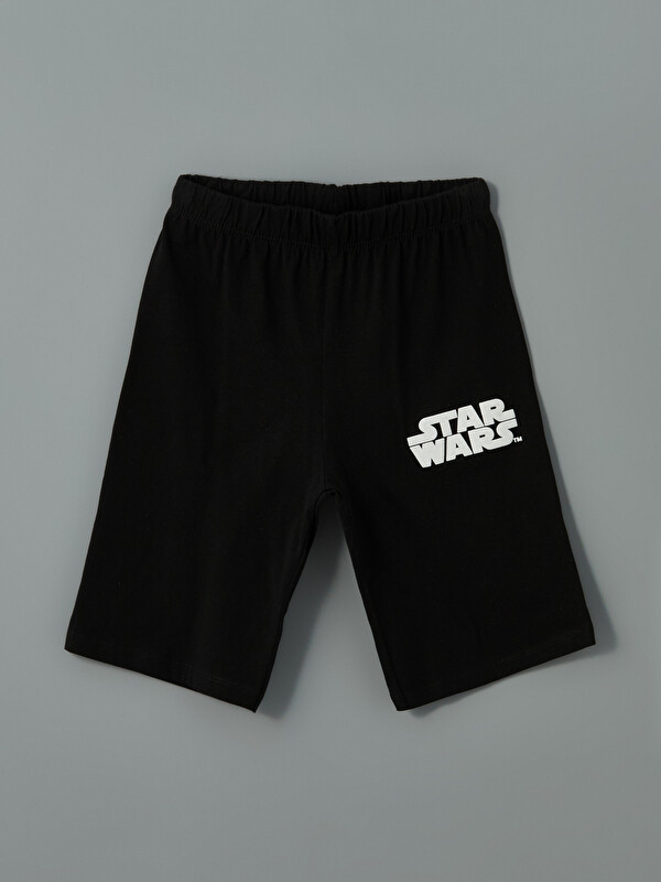 LCW Kids Beli Lastikli Star Wars Baskılı Erkek Çocuk Pijama Şort