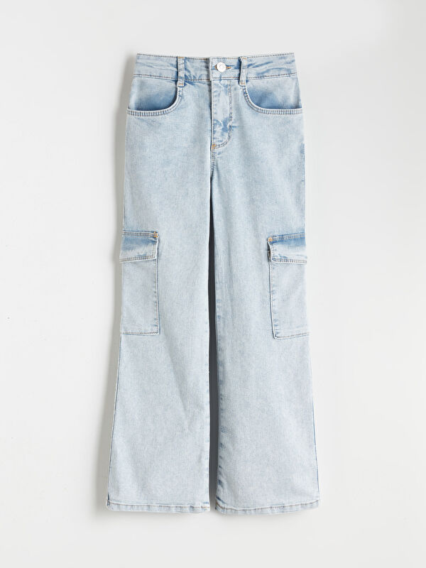 LCW Kids İspanyol Paça Kız Çocuk Jean Pantolon