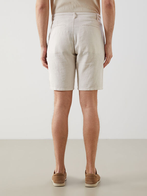 LCWAIKIKI Classic Standard Fit Linen Blend Men's Shorts