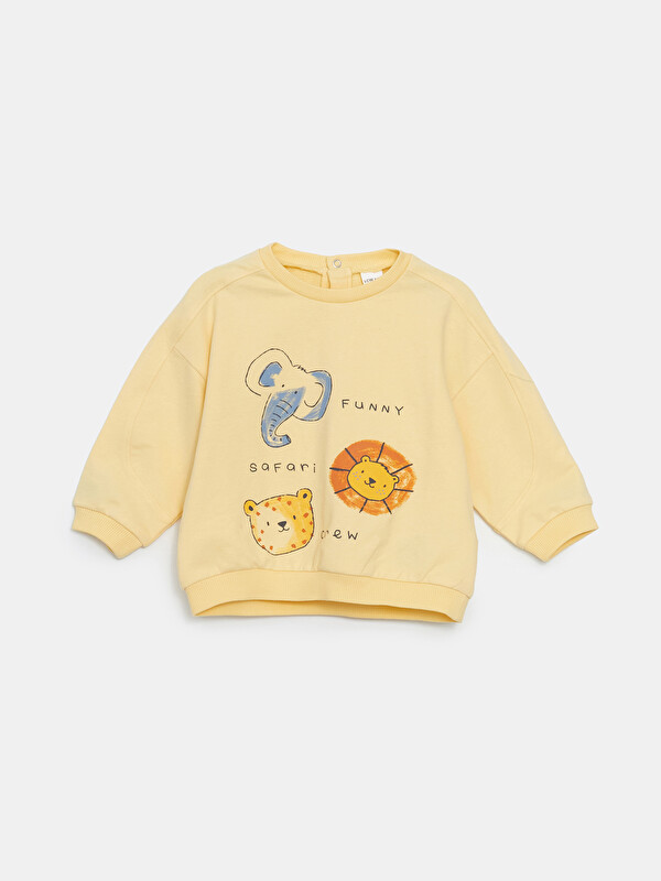 LCW baby Bisiklet Yaka Erkek Bebek Sweatshirt