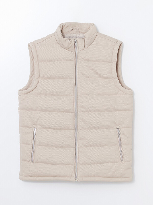 LCW Vision Gilet Doudoune Sans Manches Pour Hommes Coupe Svelte À Col Cheminée