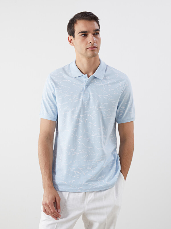 LCW Vision Polo Neck Patterned Pique Men's T-Shirt