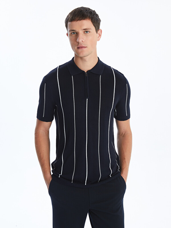 LCW Vision Men's Polo Collar Knitted T-Shirt