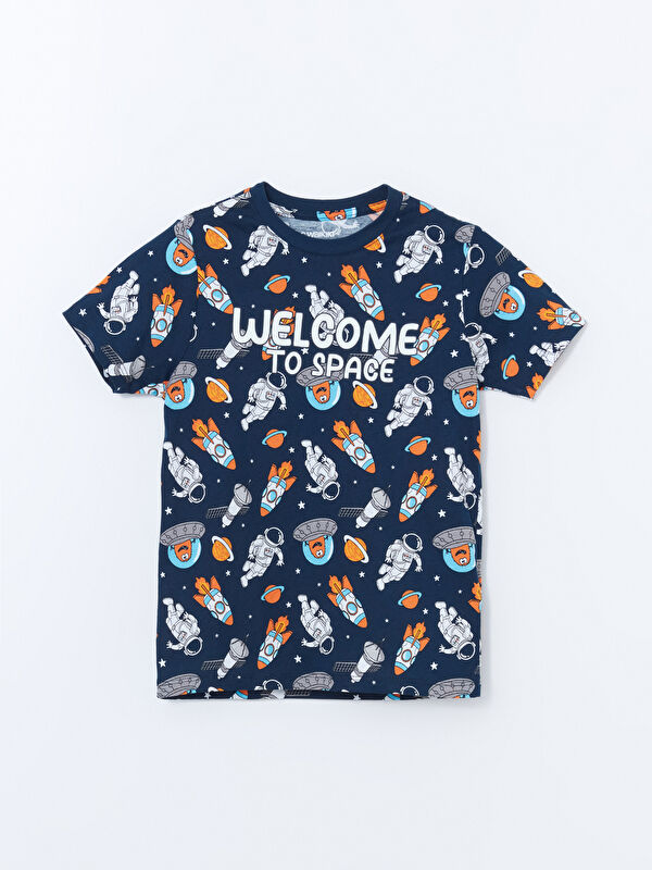 LCW Kids Bisiklet Yaka Erkek Çocuk Pijama Üst