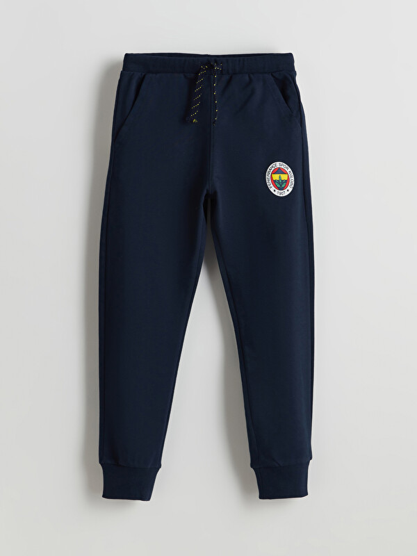 LCW Kids Beli Lastikli Fenerbahçe Baskılı Erkek Çocuk Jogger Eşofman Altı