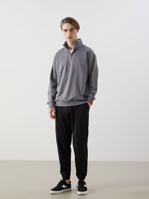 XSIDE Funnel Neck Men's Sweatshirt -S52862Z8-R2H - LC Waikiki