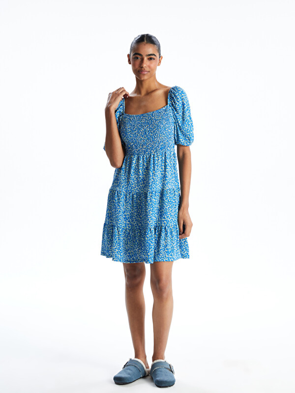 XSIDE Floral Ruched Women's Mini Dress