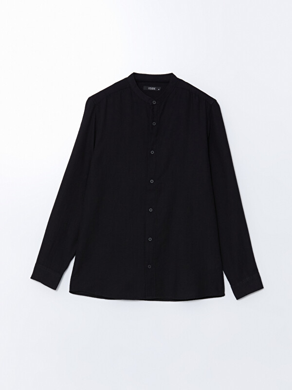 XSIDE Regular Fit Grandad Collar Long Sleeve Men's Shirt