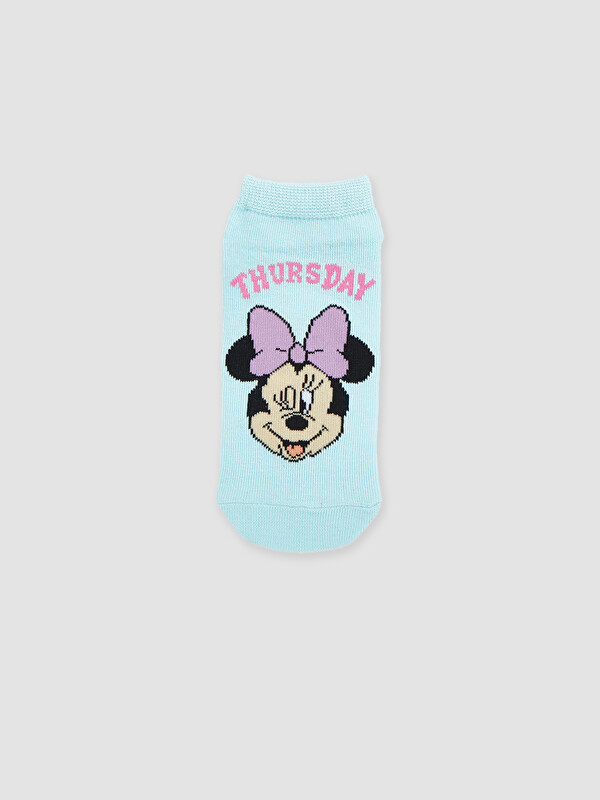 LCW Kids Minnie Mouse Baskılı Kız Çocuk Patik Çorap