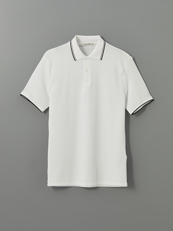 LCW Vision Polo Neck Men's Textured T-Shirt - S53482Z8-Q6K - LC