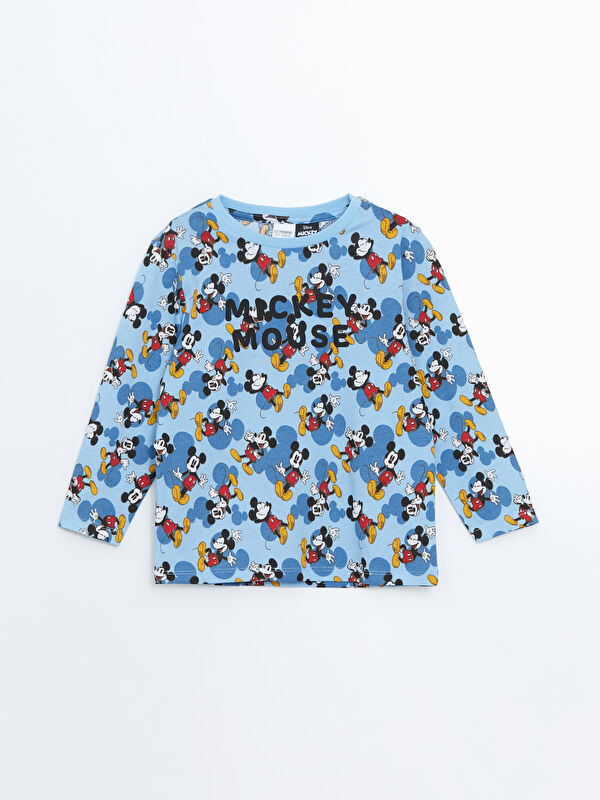 LCW Kids Mickey Mouse Baskılı Erkek Çocuk Pijama Üst