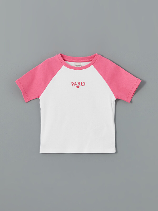 LCW Kids Crew Neck Printed Jersey Girls' T-Shirt