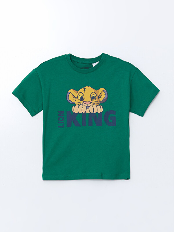 LCW Kids Aslan Kral Baskılı Erkek Çocuk Pijama Üstü
