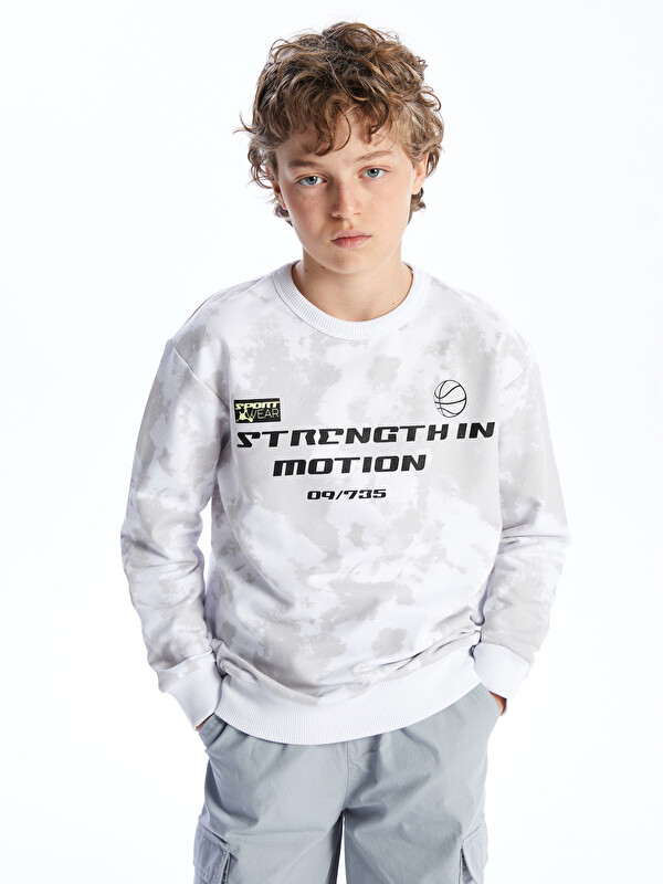 LCW Kids Bisiklet Yaka Erkek Çocuk Sweatshirt