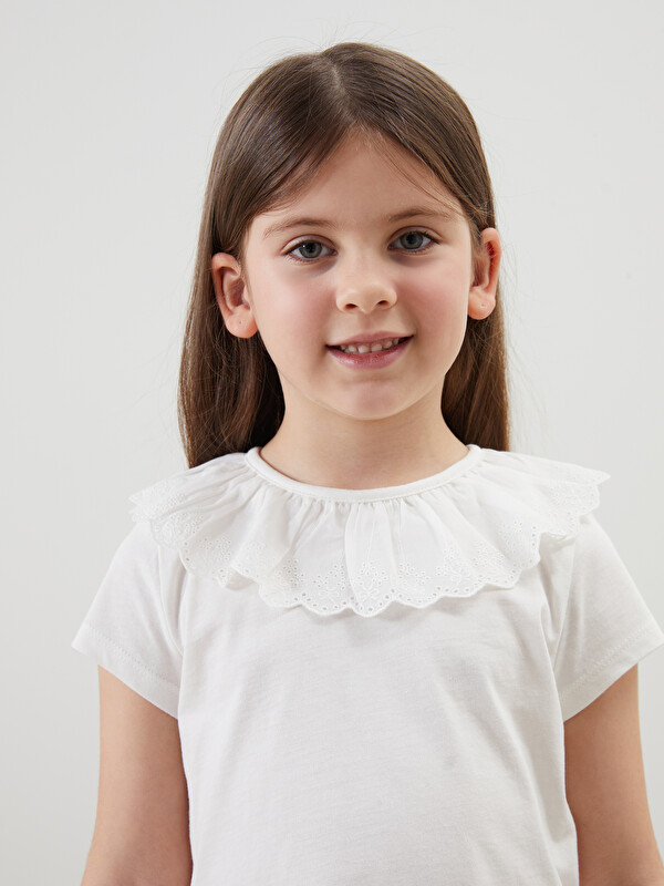 LCW Kids Crew Neck Basic Girls' T-Shirt